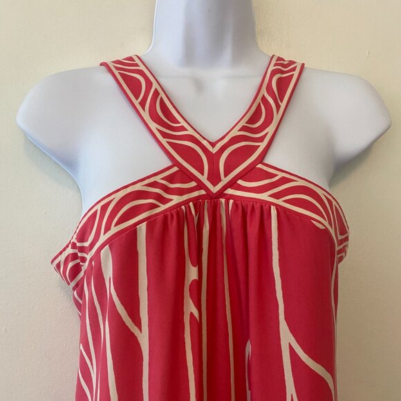 BCBGMaxazria Pink & White Sleeveless Dress Size Small Y2K - Picture 2 of 7